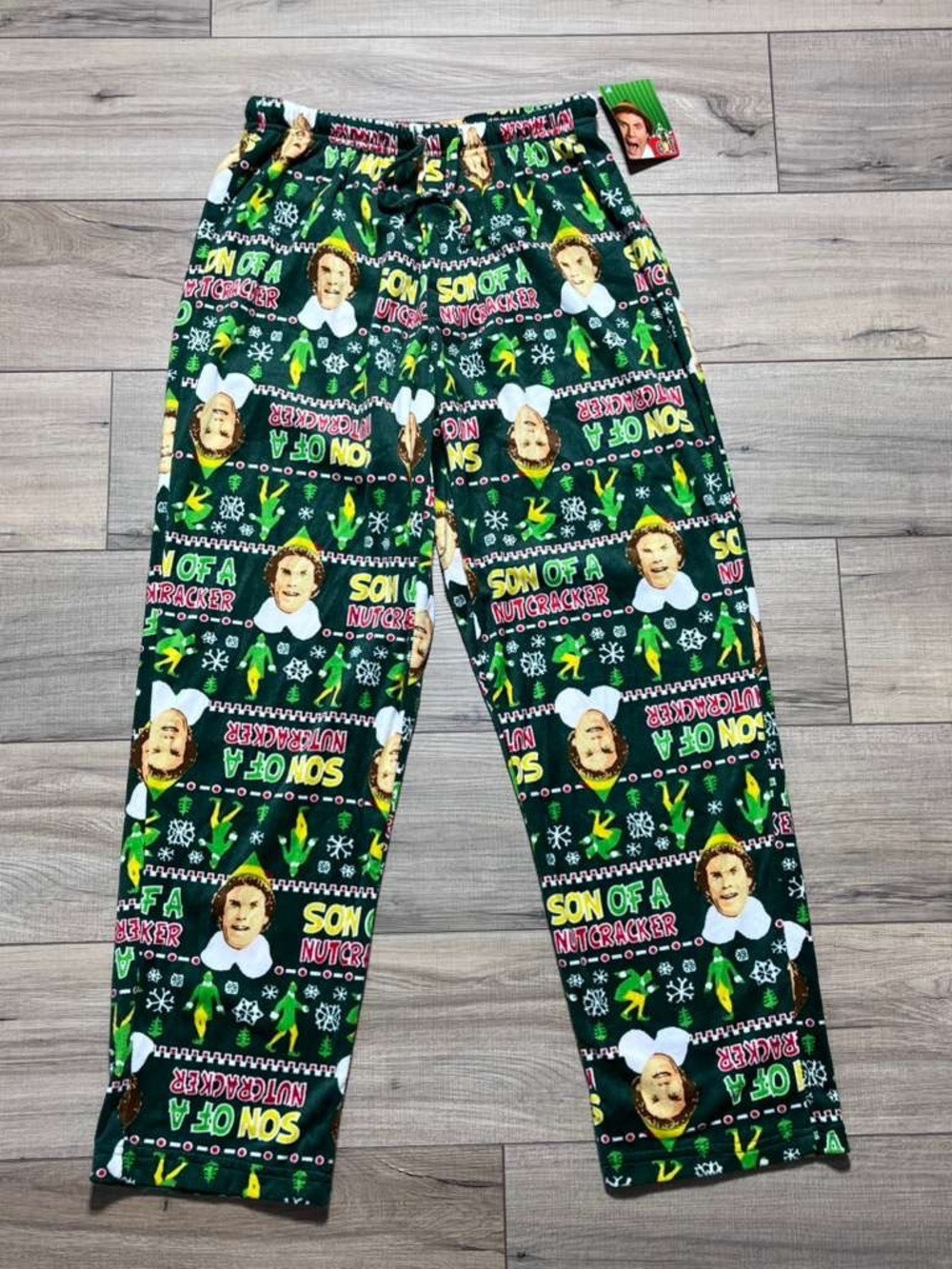 Elf Movie Mens Son Of A Nutcracker Fleece‎ Pajama Lounge Pants Size Medium